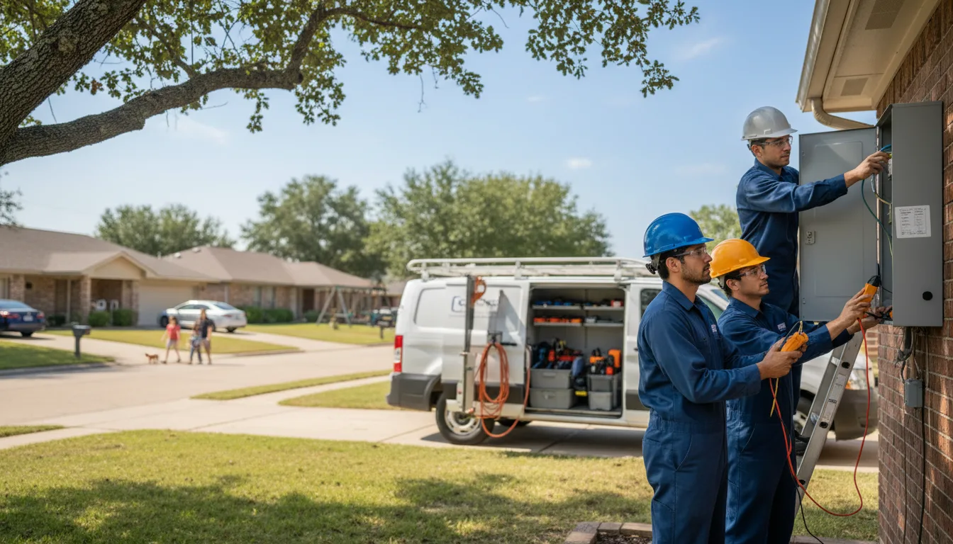 Certified electrician providing emergency electrical services in Peru, KS